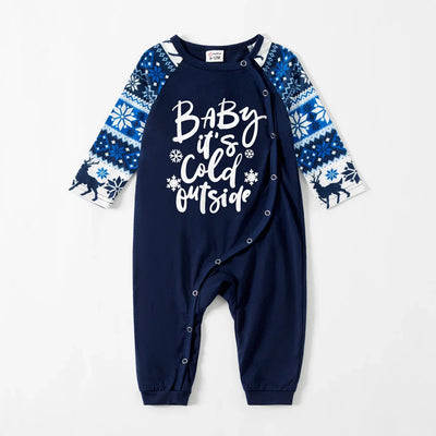 Family’s Matching Christmas Pyjama Set | Letter Top And Reindeer Pants