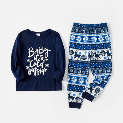 Family’s Matching Christmas Pyjama Set | Letter Top And Reindeer Pants